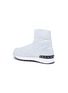 Figure View - Click To Enlarge - WINK - 'Liquorice' mid top glitter Lurex knit kids sneakers