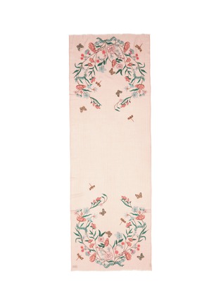 Main View - Click To Enlarge - JANAVI - 'Floral Crest' embellished cashmere scarf