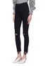 Front View - Click To Enlarge - MOTHER - 'The Swooner' scalloped lace cuff jeans