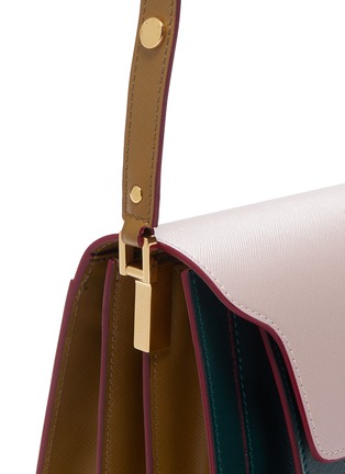 Detail View - Click To Enlarge - MARNI - 'Trunk' colourblock leather shoulder bag