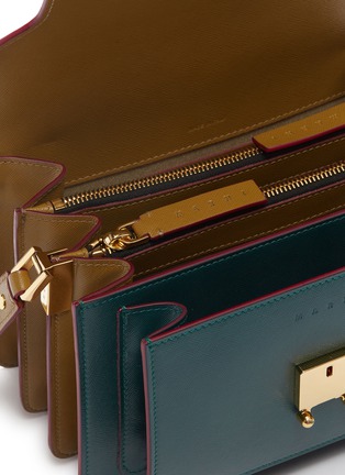 Detail View - Click To Enlarge - MARNI - 'Trunk' colourblock leather shoulder bag