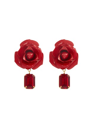 Main View - Click To Enlarge - JENNIFER BEHR - 'Cordelia' rose stud glass crystal drop earrings