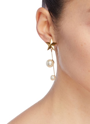 Figure View - Click To Enlarge - JENNIFER BEHR - Faux pearl moon and star drop mismatched earrings