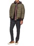 Figure View - Click To Enlarge - 10408 - Contrast inner sleeve padded bomber jacket