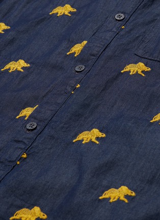  - 10408 - Elephant embroidered chambray shirt