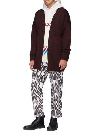 Figure View - Click To Enlarge - 10408 - Geometric print twill jogging pants