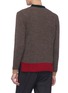 Back View - Click To Enlarge - 10408 - Contrast border rib knit sweater