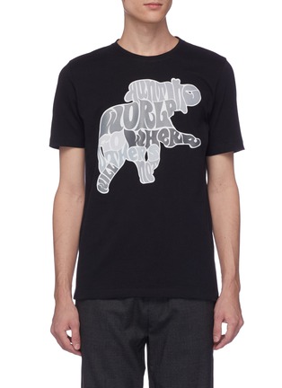 Main View - Click To Enlarge - 10408 - Elephant logo slogan print T-shirt