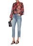 Figure View - Click To Enlarge - GRLFRND - 'Renn' lace-up staggered cuff jeans