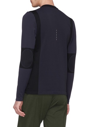 Back View - Click To Enlarge - 72035 - 'Anderson' colourblock half-zip performance long sleeve T-shirt