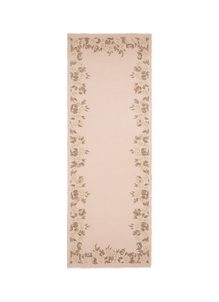 Main View - Click To Enlarge - JANAVI - 'The Garden of Flowers' embroidered cashmere scarf