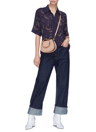 Figure View - Click To Enlarge - CHLOÉ - 'Nile' small bracelet handle leather crossbody bag