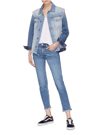 Figure View - Click To Enlarge - RAG & BONE - 'Ankle Dre' paint splatter slim fit boyfriend jeans