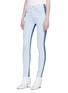 Front View - Click To Enlarge - RAG & BONE - Colourblock skinny jeans