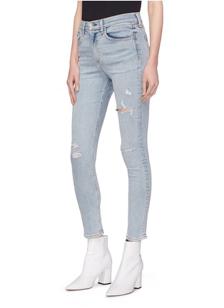 Front View - Click To Enlarge - RAG & BONE - Ripped high rise cropped skinny jeans