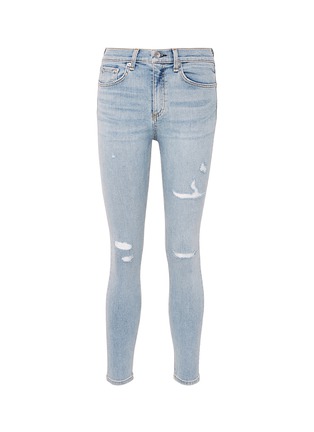 Main View - Click To Enlarge - RAG & BONE - Ripped high rise cropped skinny jeans
