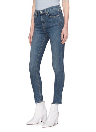 Front View - Click To Enlarge - RAG & BONE - Frayed cuff skinny jeans