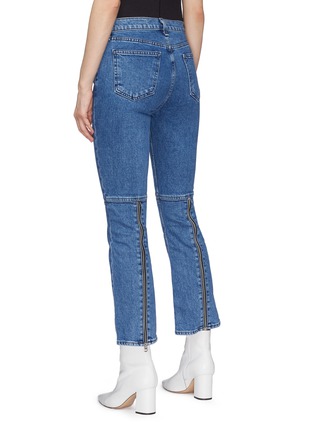 Back View - Click To Enlarge - RAG & BONE - 'Iver' zip cuff cropped boot cut jeans