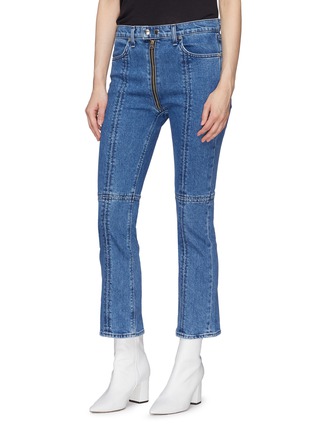 Front View - Click To Enlarge - RAG & BONE - 'Iver' zip cuff cropped boot cut jeans
