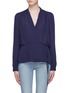 Main View - Click To Enlarge - L'AGENCE - 'Cara' tie silk georgette peplum wrap blouse