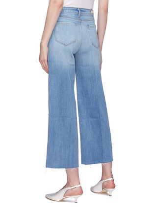 Back View - Click To Enlarge - L'AGENCE - 'Danica' stripe outseam cropped wide leg jeans