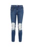 Main View - Click To Enlarge - L'AGENCE - 'Luna' skater chain ripped slim fit jeans