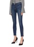 Front View - Click To Enlarge - L'AGENCE - 'Piper' button cuff skinny jeans