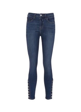 Main View - Click To Enlarge - L'AGENCE - 'Piper' button cuff skinny jeans