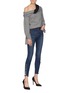 Figure View - Click To Enlarge - L'AGENCE - 'Piper' button cuff skinny jeans