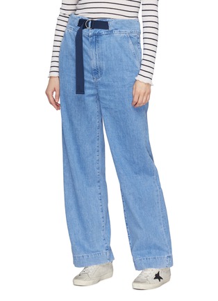Front View - Click To Enlarge - RAG & BONE - Belted paperbag wide leg jeans