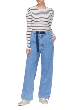 Figure View - Click To Enlarge - RAG & BONE - Belted paperbag wide leg jeans