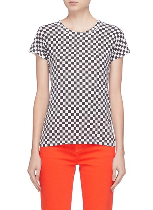 Main View - Click To Enlarge - RAG & BONE - Checkerboard Pima cotton T-shirt