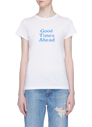 Main View - Click To Enlarge - RAG & BONE - 'Good Times Ahead' slogan print T-shirt