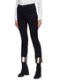 Front View - Click To Enlarge - RAG & BONE - 'Ankle Cigarette' metallic cuff cropped skinny jeans