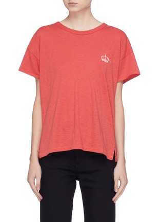 Main View - Click To Enlarge - RAG & BONE - Crown embroidered Pima cotton T-shirt