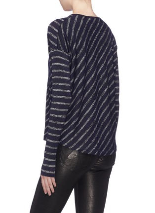 Back View - Click To Enlarge - RAG & BONE - 'Hudson' chevron stripe V-neck sweater