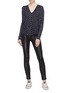Figure View - Click To Enlarge - RAG & BONE - 'Hudson' chevron stripe V-neck sweater