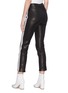 Back View - Click To Enlarge - RAG & BONE - Stripe outseam skinny cigarette leather pants