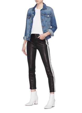 Figure View - Click To Enlarge - RAG & BONE - Stripe outseam skinny cigarette leather pants