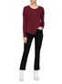 Figure View - Click To Enlarge - RAG & BONE - 'Hudson' shirt-tail hem long sleeve knit top
