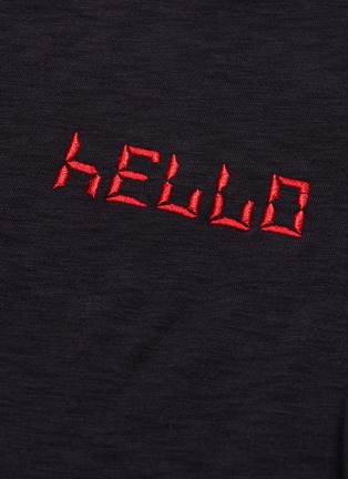  - RAG & BONE - 'Hello' slogan embroidered Pima cotton T-shirt