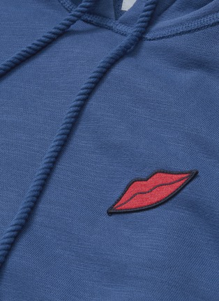  - RAG & BONE - 'Racer' lips appliqué oversized garment dyed hoodie
