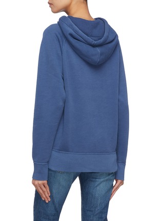 Back View - Click To Enlarge - RAG & BONE - 'Racer' lips appliqué oversized garment dyed hoodie