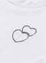  - RAG & BONE - Double heart embroidered Pima cotton slub jersey T-shirt
