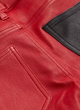  - CURRENT/ELLIOTT - 'The Stiletto' contrast pocket skinny leather pants
