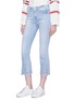 Front View - Click To Enlarge - FRAME - 'Le Crop Mini Boot' cutout scallopped cuff jeans