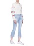 Figure View - Click To Enlarge - FRAME - 'Le Crop Mini Boot' cutout scallopped cuff jeans