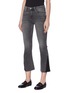 Front View - Click To Enlarge - FRAME - 'Le Crop Mini Boot' gusset cuff jeans
