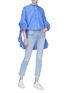 Figure View - Click To Enlarge - FRAME - 'Le High Straight' faux pearl embellished jeans
