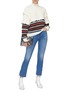 Figure View - Click To Enlarge - FRAME - 'Le High Straight' studded split cuff jeans
